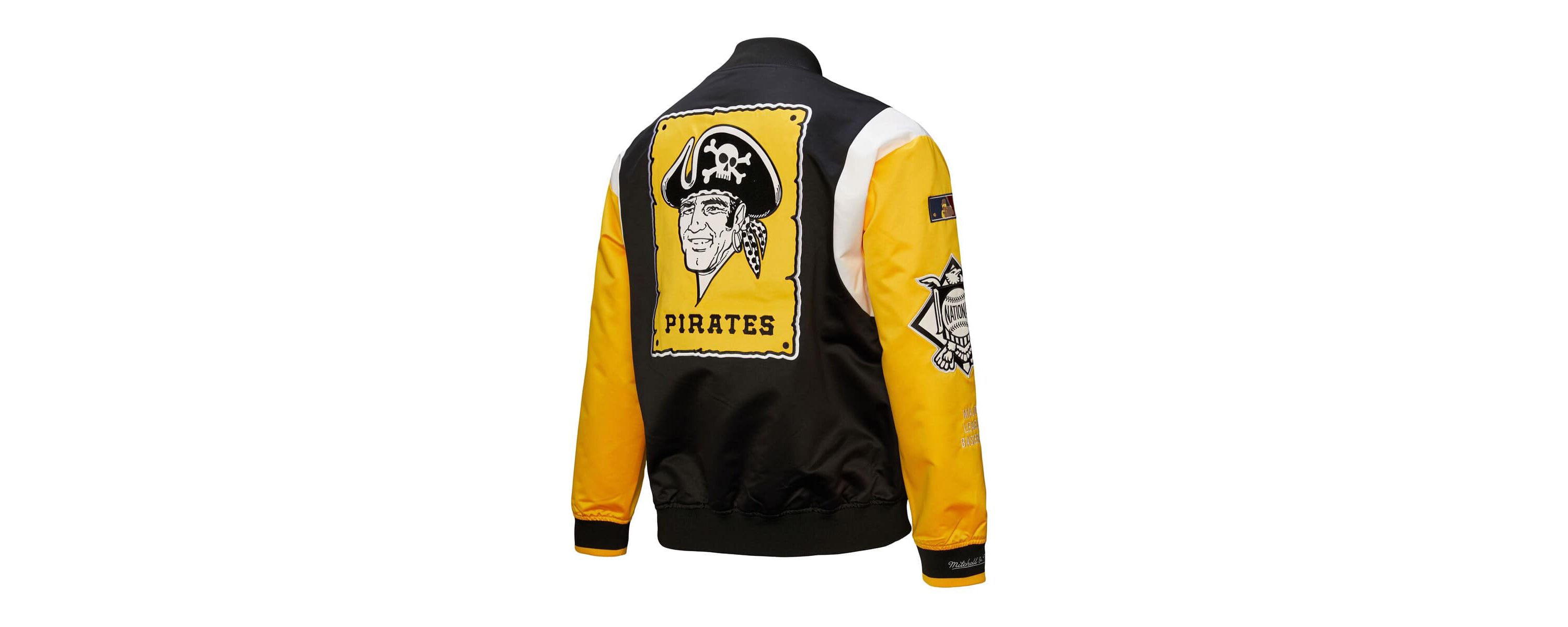 MLB Black/Gold Pittsburgh Pirates Cooperstown Collection Team Origins Satin Full-Snap Jacket
