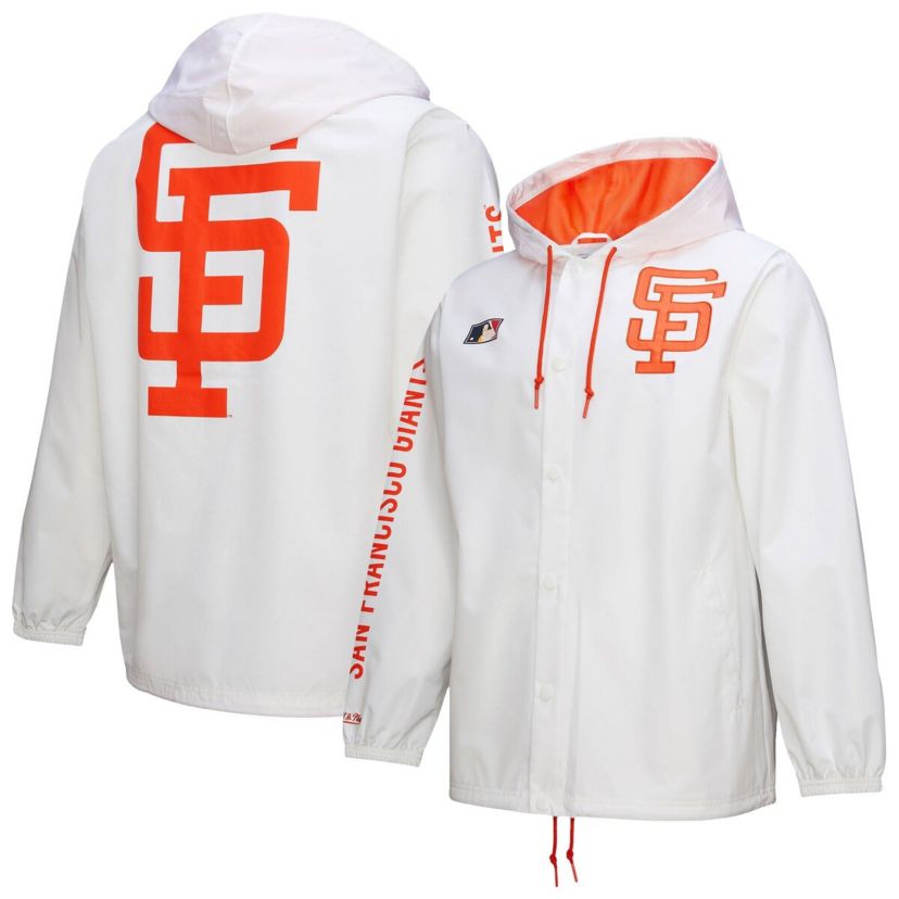 MLB San Francisco Giants Vintage Full-Snap Hooded Coaches Jacket