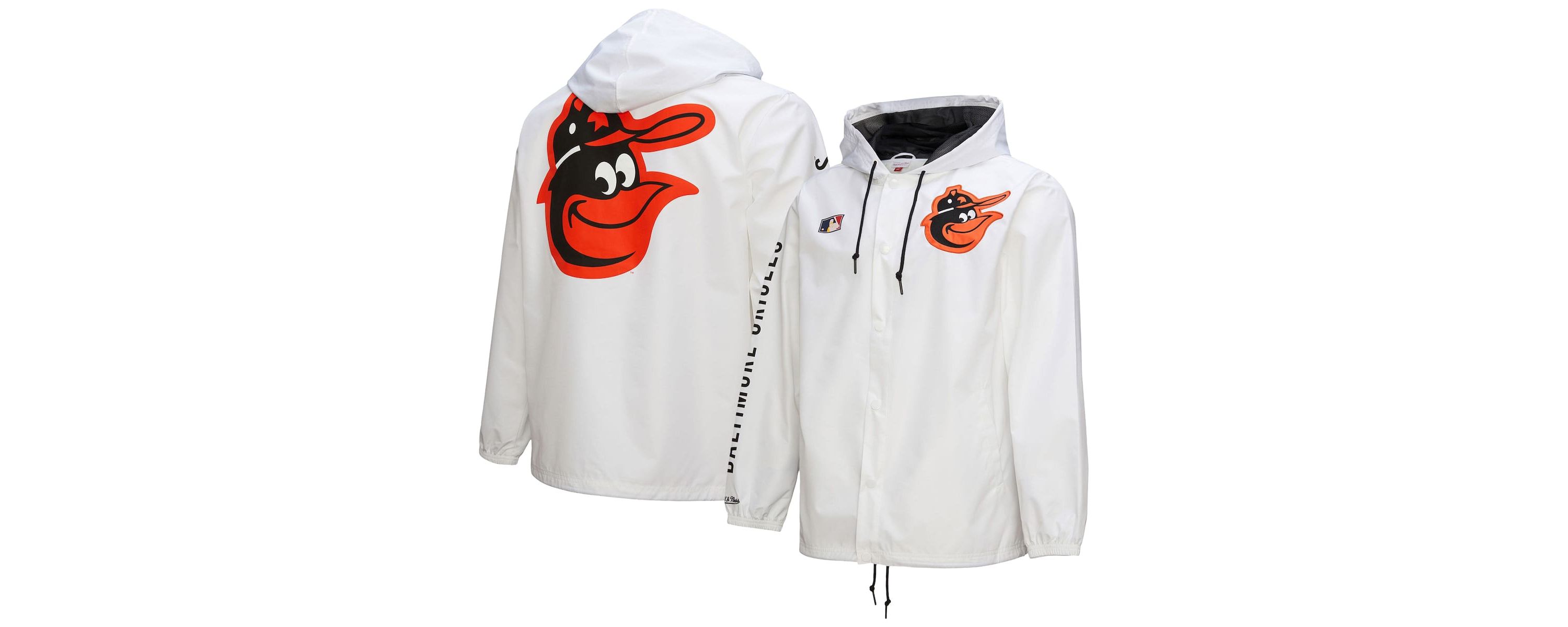 MLB Baltimore Orioles Vintage Full-Snap Hooded Coaches Jacket