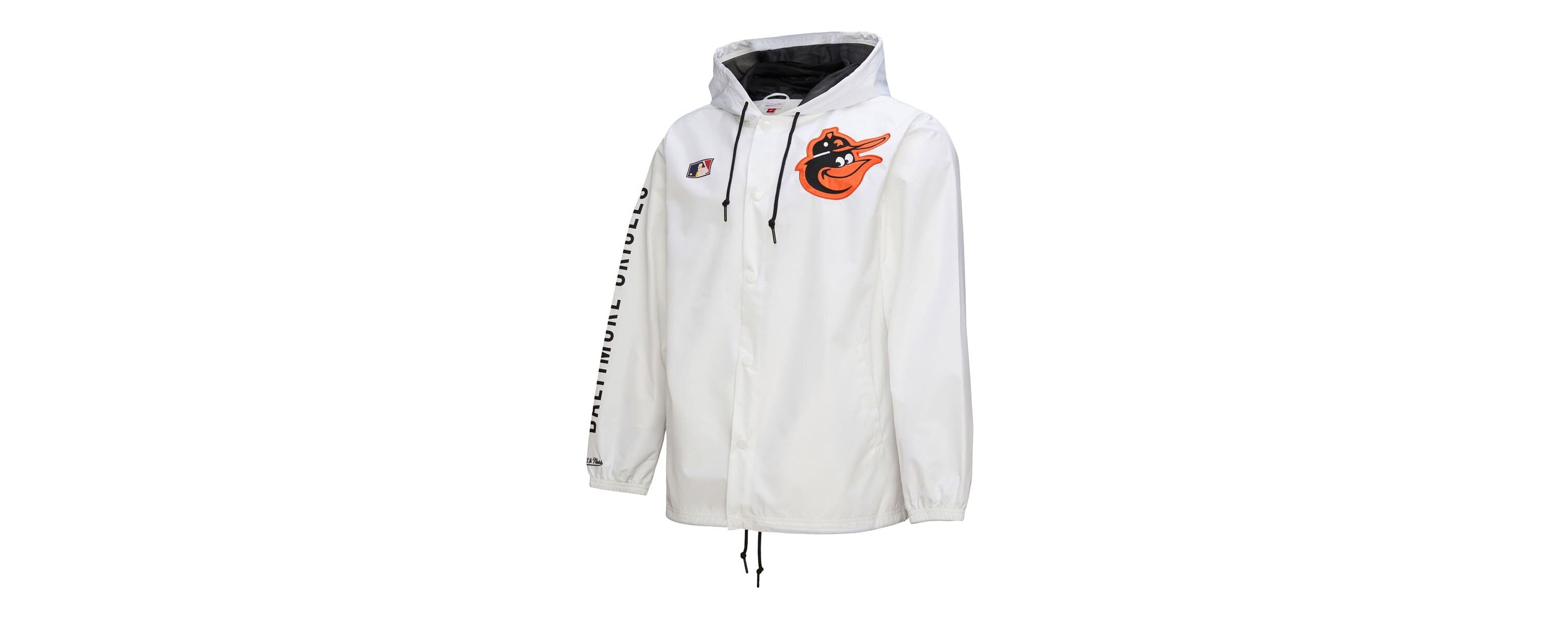 MLB Baltimore Orioles Vintage Full-Snap Hooded Coaches Jacket