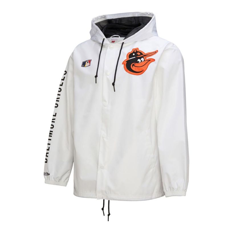 MLB Baltimore Orioles Vintage Full-Snap Hooded Coaches Jacket