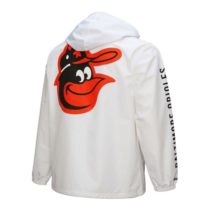 MLB Baltimore Orioles Vintage Full-Snap Hooded Coaches Jacket