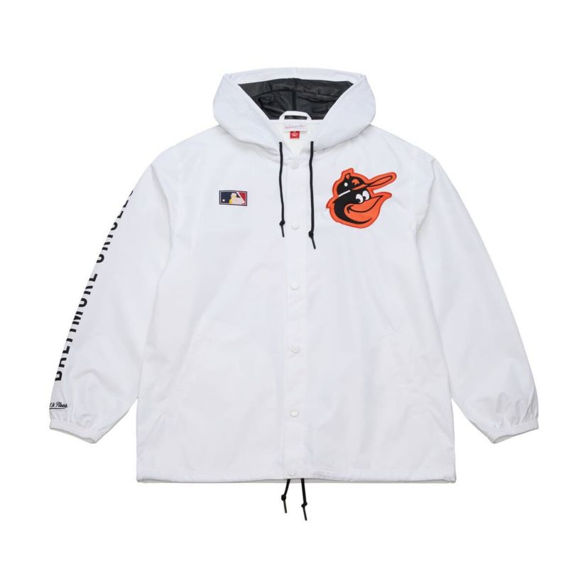 MLB Baltimore Orioles Vintage Full-Snap Hooded Coaches Jacket