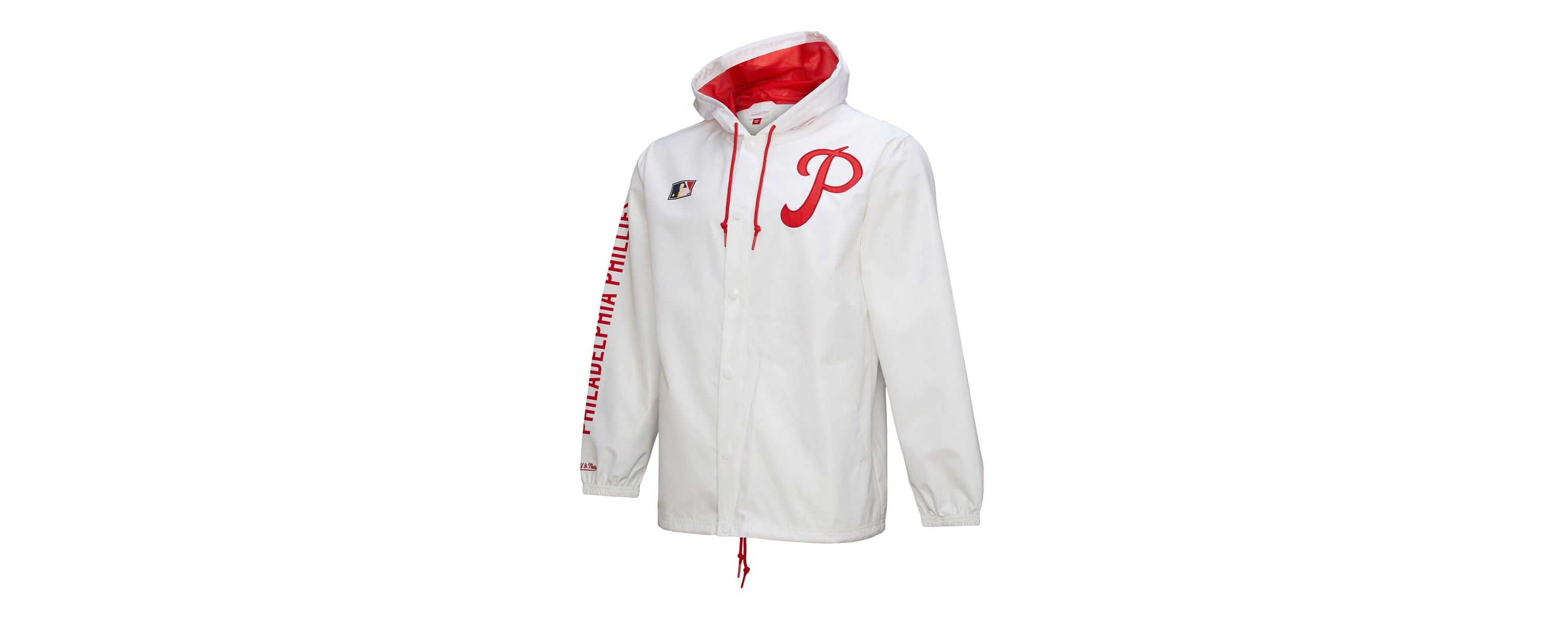 MLB Philadelphia Phillies Vintage Full-Snap Hooded Coaches Jacket