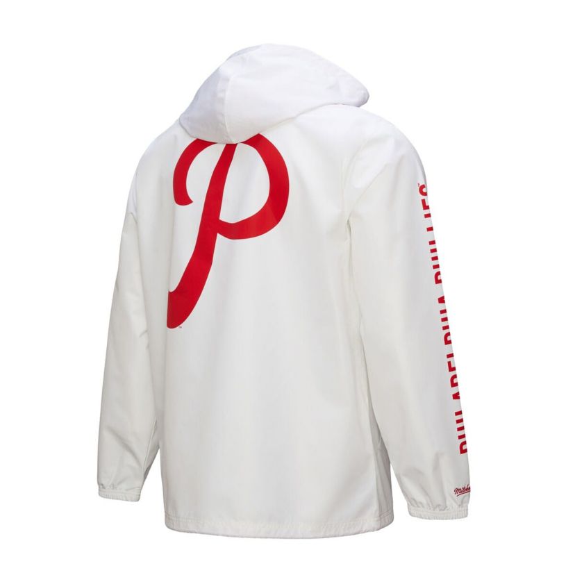 MLB Philadelphia Phillies Vintage Full-Snap Hooded Coaches Jacket