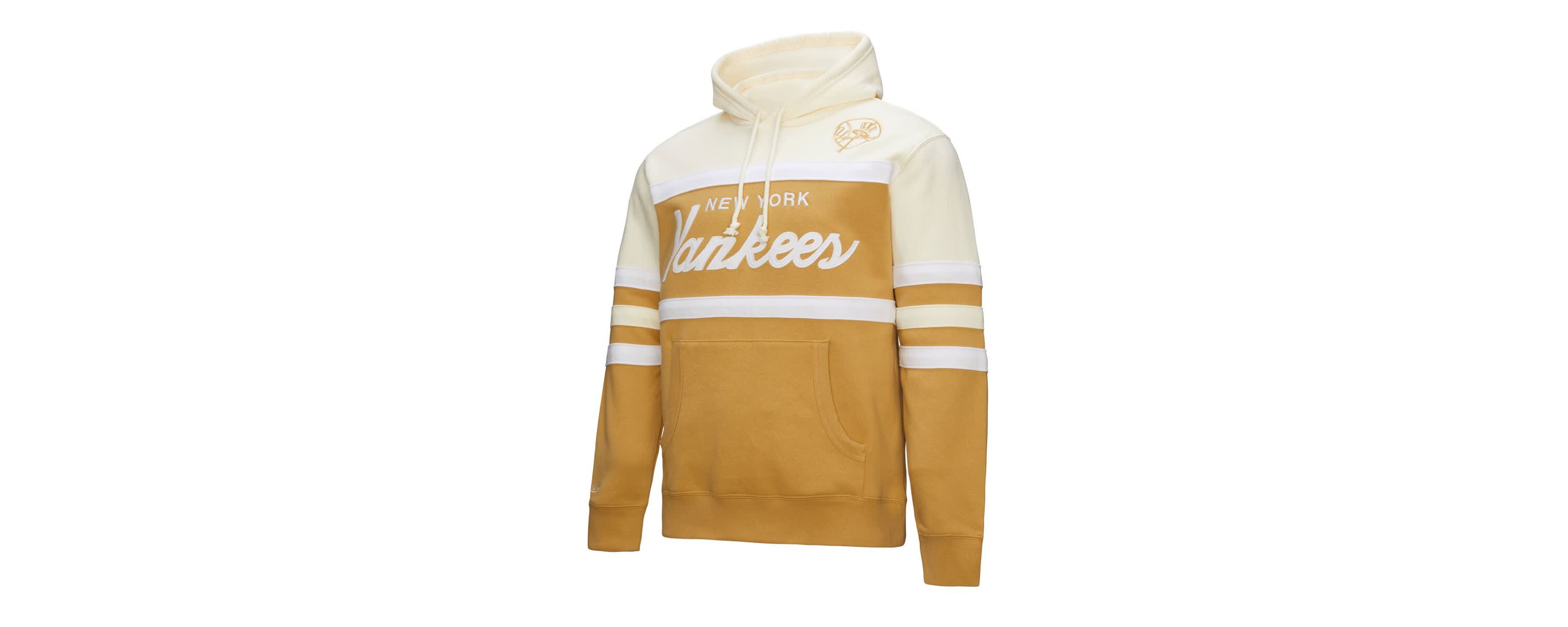 MLB Tan/Cream New York Yankees Head Coach Pullover Hoodie