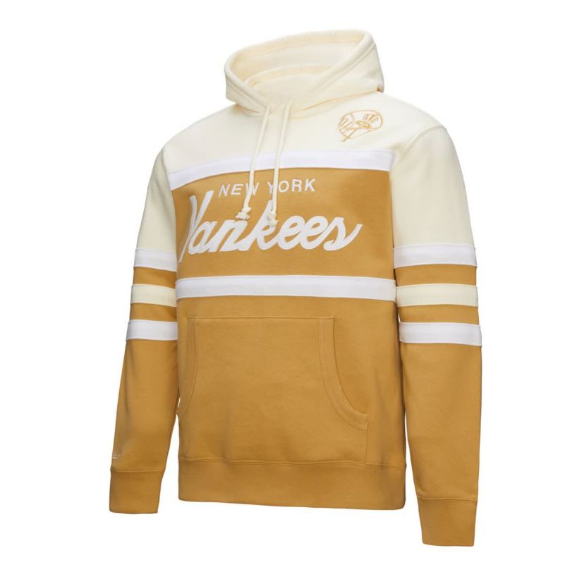 MLB Tan/Cream New York Yankees Head Coach Pullover Hoodie