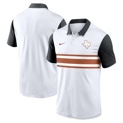 Men's NCAA Nike Texas Longhorns Athletic Prep Alt Logo Vapor Dri-FIT Polo, White, 2XL