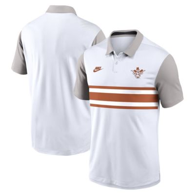 Men's NCAA Nike Texas Longhorns Athletic Prep Legacy Logo Vapor Dri-FIT Polo, White, 3XL