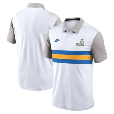 Men's NCAA Nike UCLA Bruins Athletic Prep Legacy Logo Vapor Dri-FIT Polo, White, 3XL