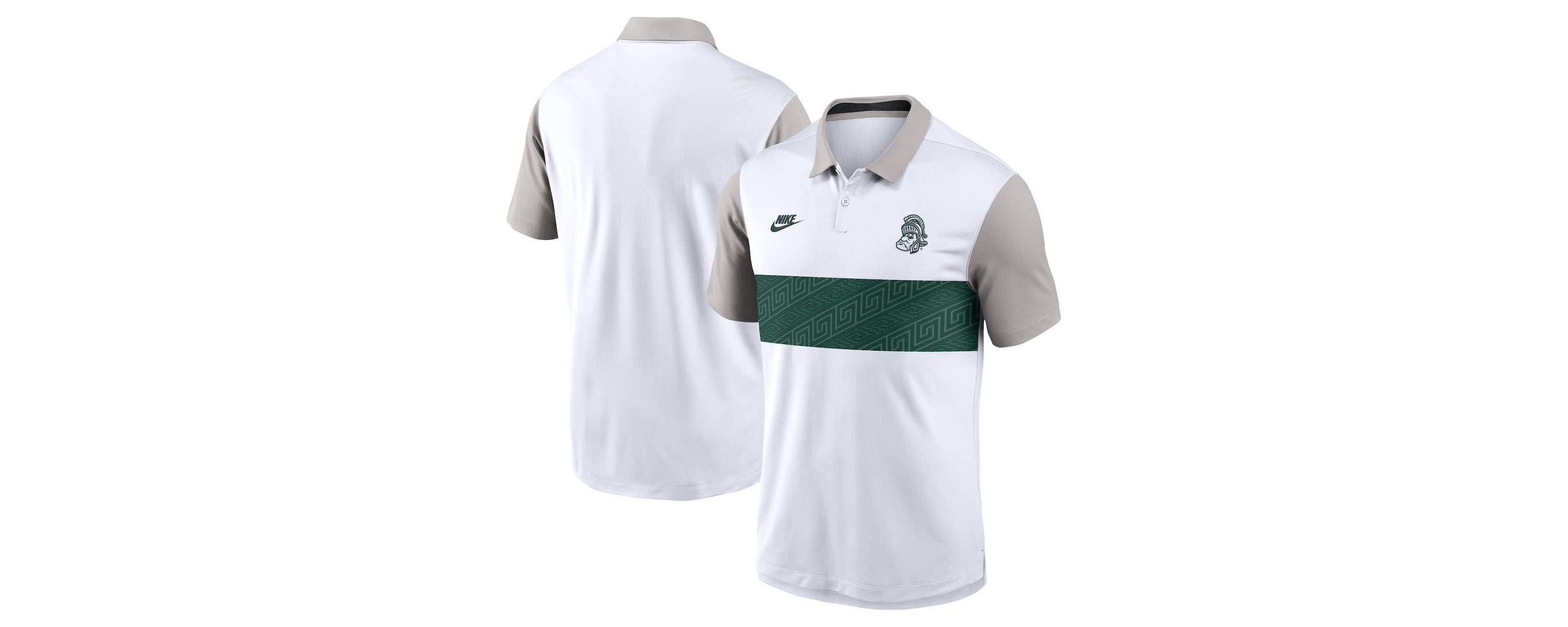 NCAA Nike Michigan State Spartans Athletic Prep Legacy Logo Vapor Dri-FIT Polo