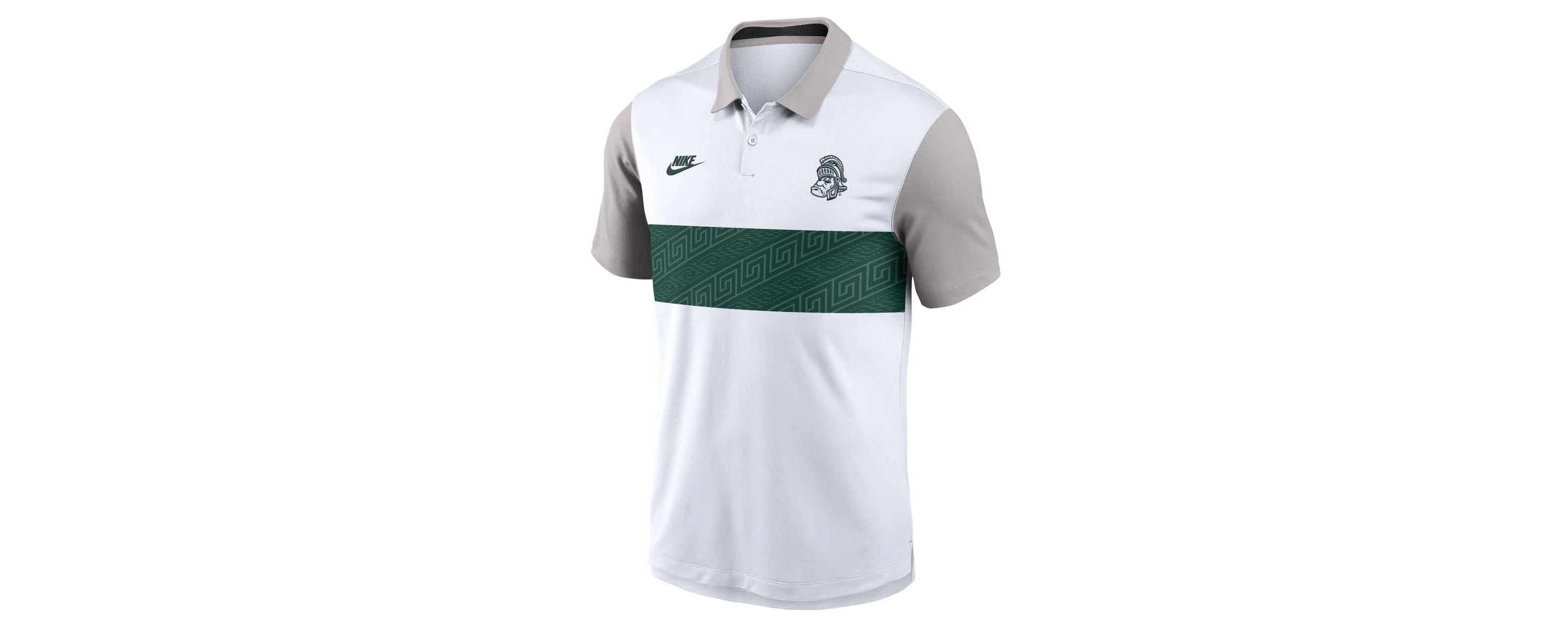 NCAA Nike Michigan State Spartans Athletic Prep Legacy Logo Vapor Dri-FIT Polo