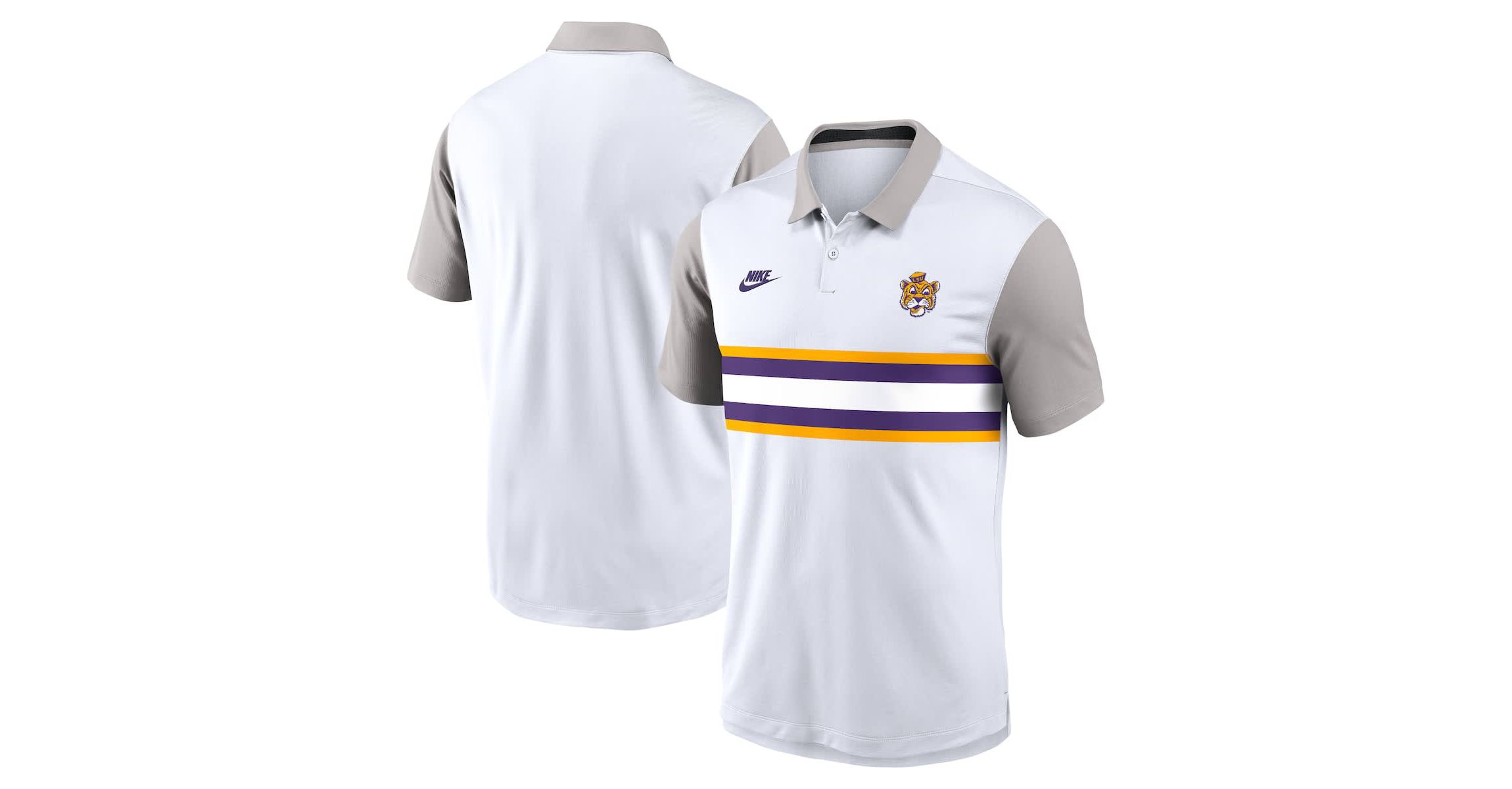 NCAA Nike LSU Tigers Athletic Prep Legacy Logo Vapor Dri-FIT Polo