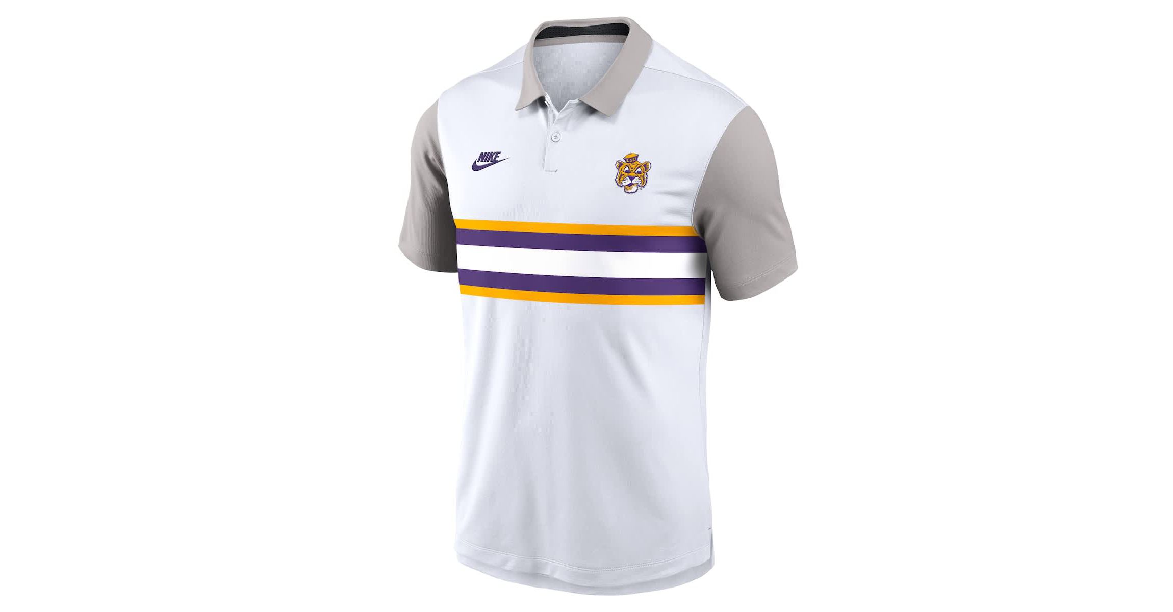 NCAA Nike LSU Tigers Athletic Prep Legacy Logo Vapor Dri-FIT Polo