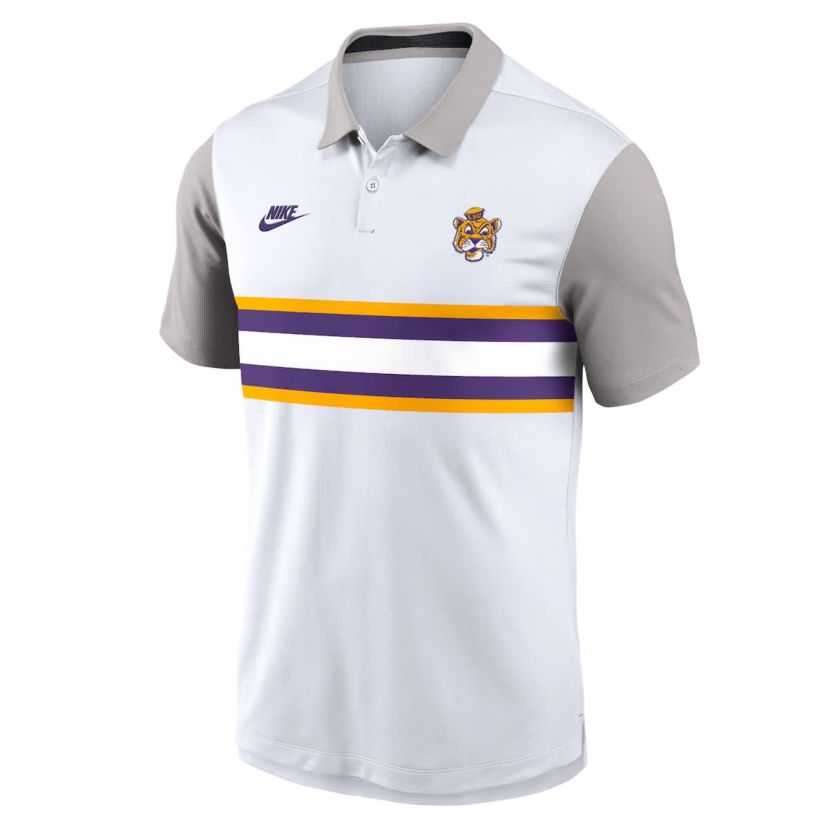 NCAA Nike LSU Tigers Athletic Prep Legacy Logo Vapor Dri-FIT Polo