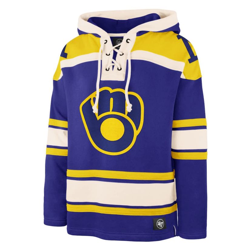 MLB Milwaukee Brewers Superior Lacer Pullover Hoodie