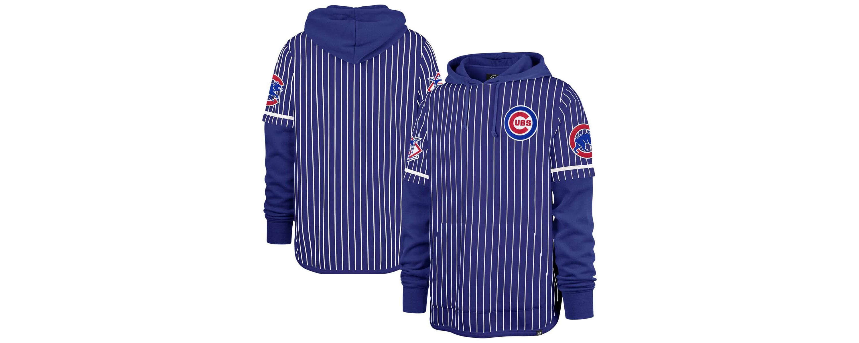 MLB Chicago Cubs Pinstripe Double Header Pullover Hoodie
