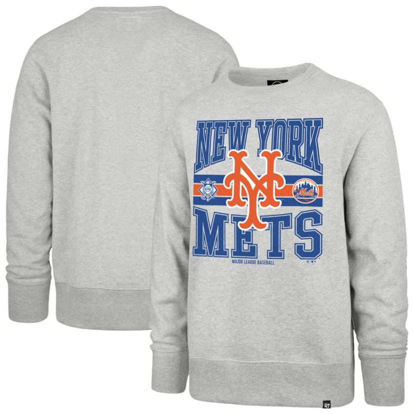 MLB New York Mets Letters Headline Pullover Sweatshirt