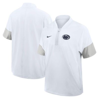Men's NCAA Nike Penn State Nittany Lions 2025 Sideline Short Sleeve Quarter-Zip Coach Jacket
