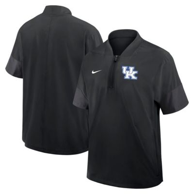 Men's NCAA Nike Kentucky Wildcats 2025 Sideline Short Sleeve Quarter-Zip Coach Jacket