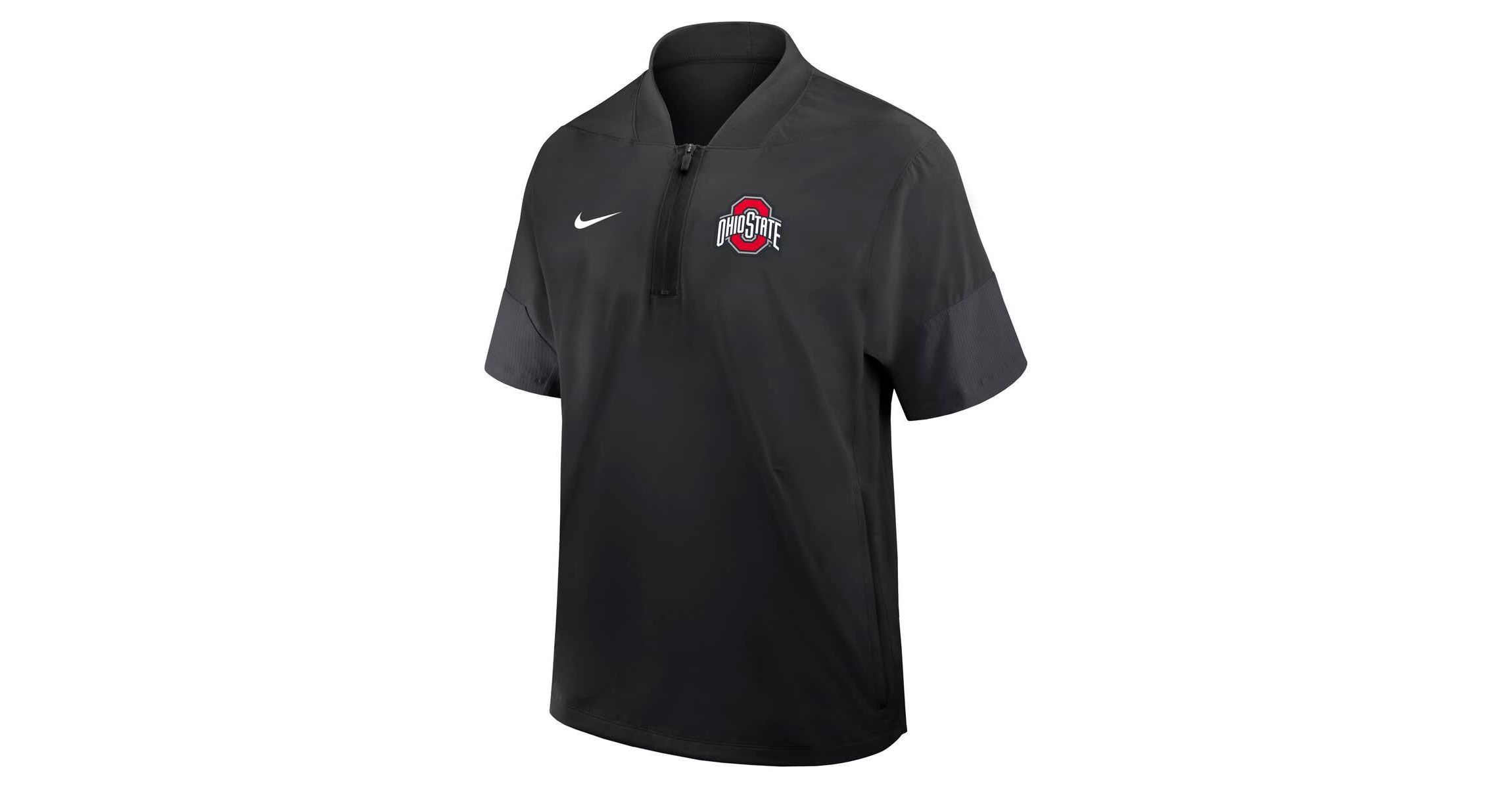 NCAA Nike Ohio State Buckeyes 2025 Sideline Short Sleeve Quarter-Zip Coach Jacket