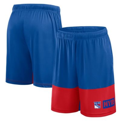 Men's NHL Logo Athletic New York Rangers Best of the Best Shorts, Blue, Large