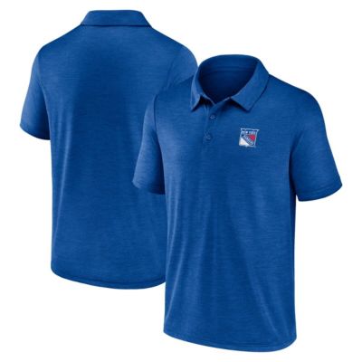Men's NHL Logo Athletic New York Rangers Unstoppable Polo, Blue, Small