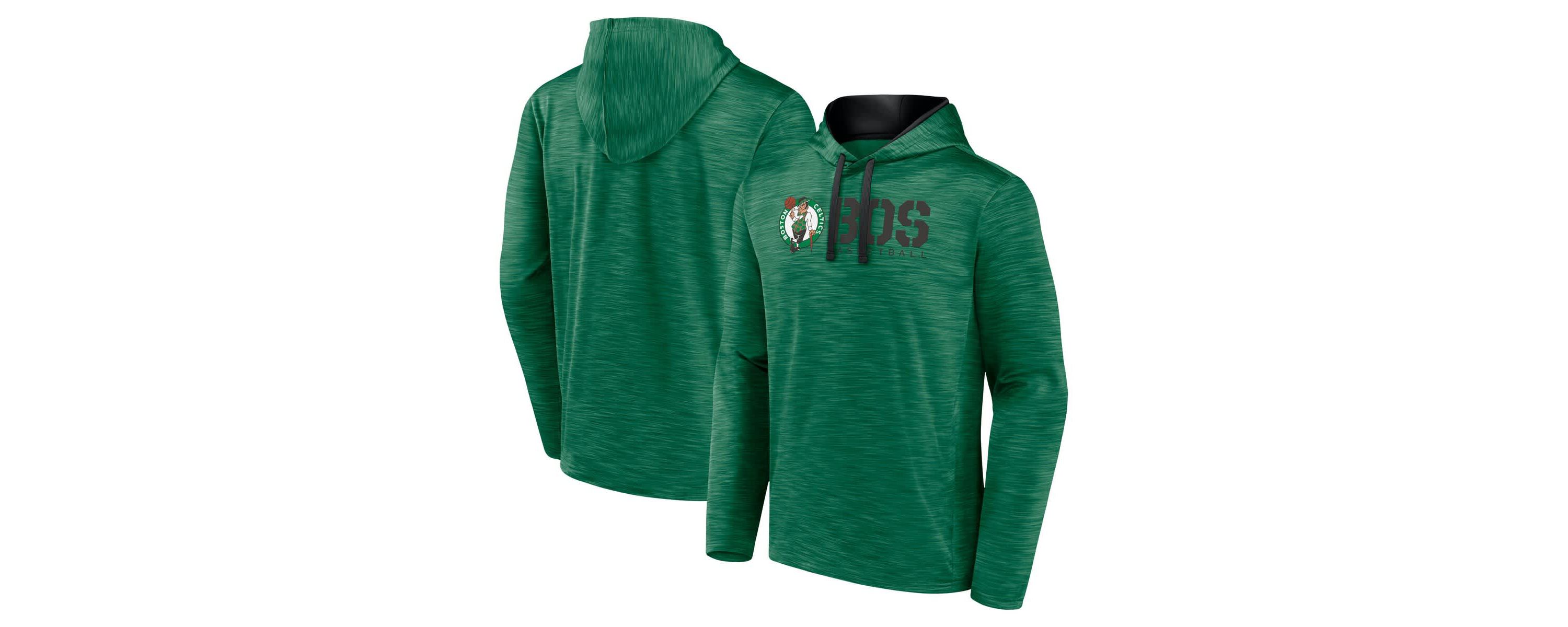 NBA Logo Athletic Kelly Boston Celtics Head Start Pullover Hoodie