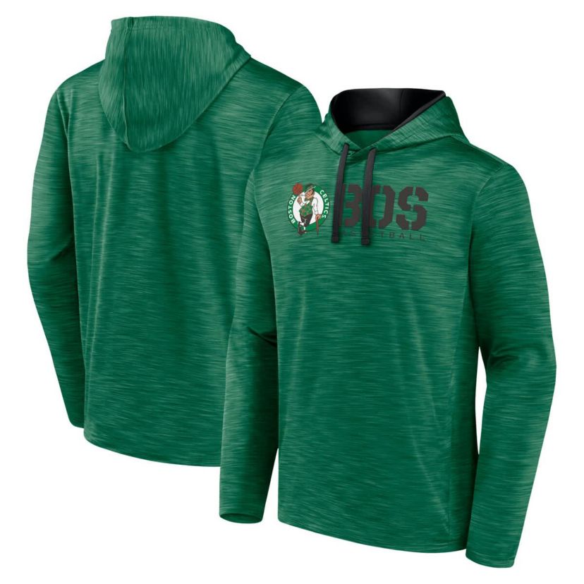 NBA Logo Athletic Kelly Boston Celtics Head Start Pullover Hoodie