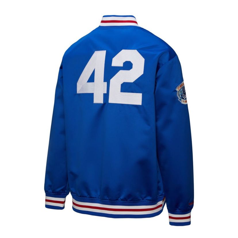 Cooperstown Teams Jackie Robinson Brooklyn Dodgers Legends Collection Vintage Satin Full-Snap Jacket