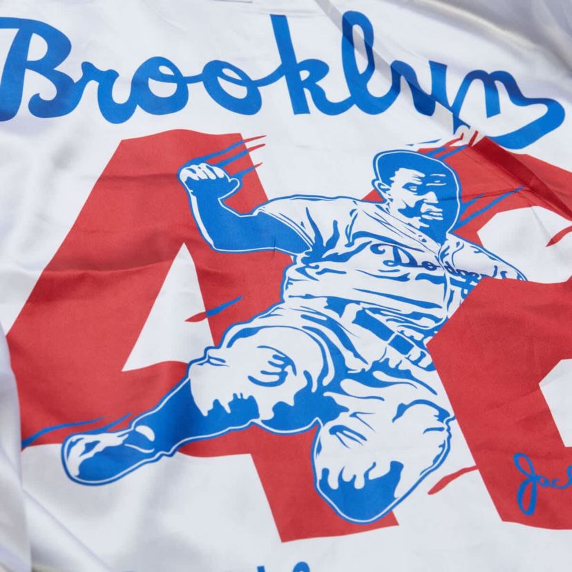 Cooperstown Teams Jackie Robinson Brooklyn Dodgers Legends Collection Vintage Satin Full-Snap Jacket