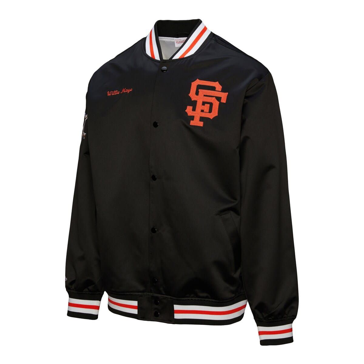 MLB Willie Mays San Francisco Giants Legends Collection Vintage Satin Full-Snap Jacket