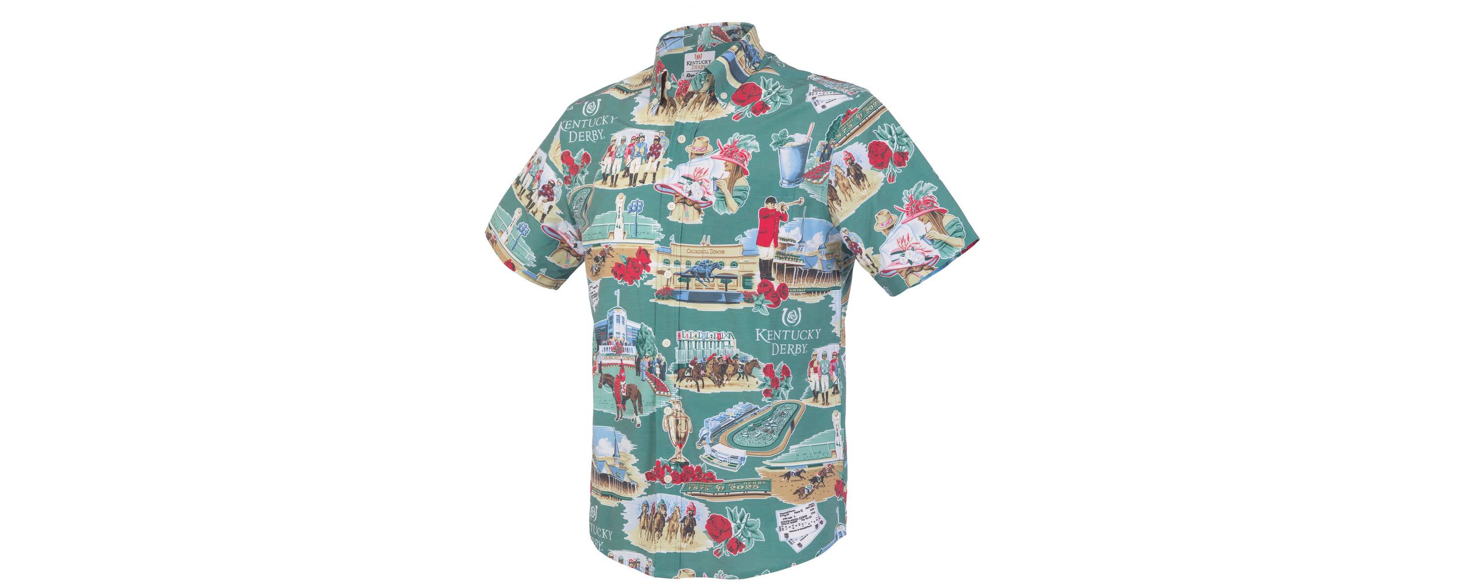 Horse Racing Kentucky Derby Button-Up Shirt