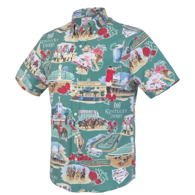 Horse Racing Kentucky Derby Button-Up Shirt