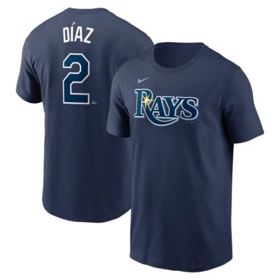 Men's MLB Nike Yandy Diaz Tampa Bay Rays Fuse Name & Number T-Shirt