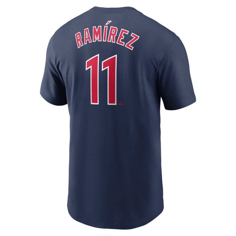 MLB Nike Jose Ramirez Cleveland Guardians Fuse Name & Number T-Shirt