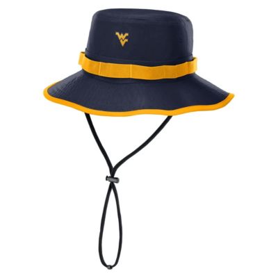 Men's NCAA Nike West Virginia Mountaineers 2025 Sideline Apex Boonie Performance Bucket Hat, Navy Blue, Medium