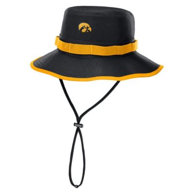 Men's NCAA Nike Iowa Hawkeyes 2025 Sideline Apex Boonie Performance Bucket Hat, Black, Small