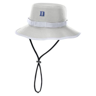 Men's Duke Blue Devils NCAA Nike Duke Devils 2025 Sideline Apex Boonie Performance Bucket Hat, Gray, Medium