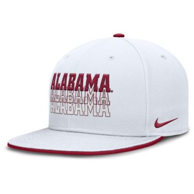 Men's Alabama Crimson Tide NCAA Nike Alabama Tide True Primetime Performance Fitted Hat, White, 7