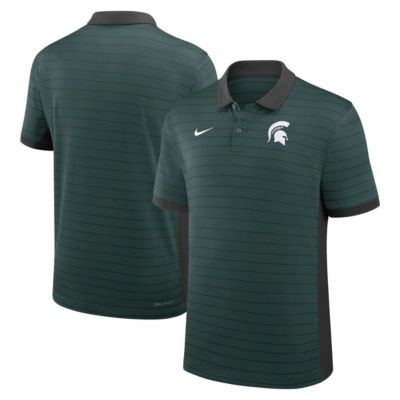 Men's NCAA Nike Michigan State Spartans 2025 Early Season Coaches Sideline Victory Stripe Dri-FIT Polo, Green, 4XL