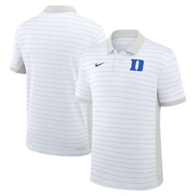 Men's Duke Blue Devils NCAA Nike Duke Devils 2026 Early Season Coaches Sideline Victory Stripe Dri-FIT Polo