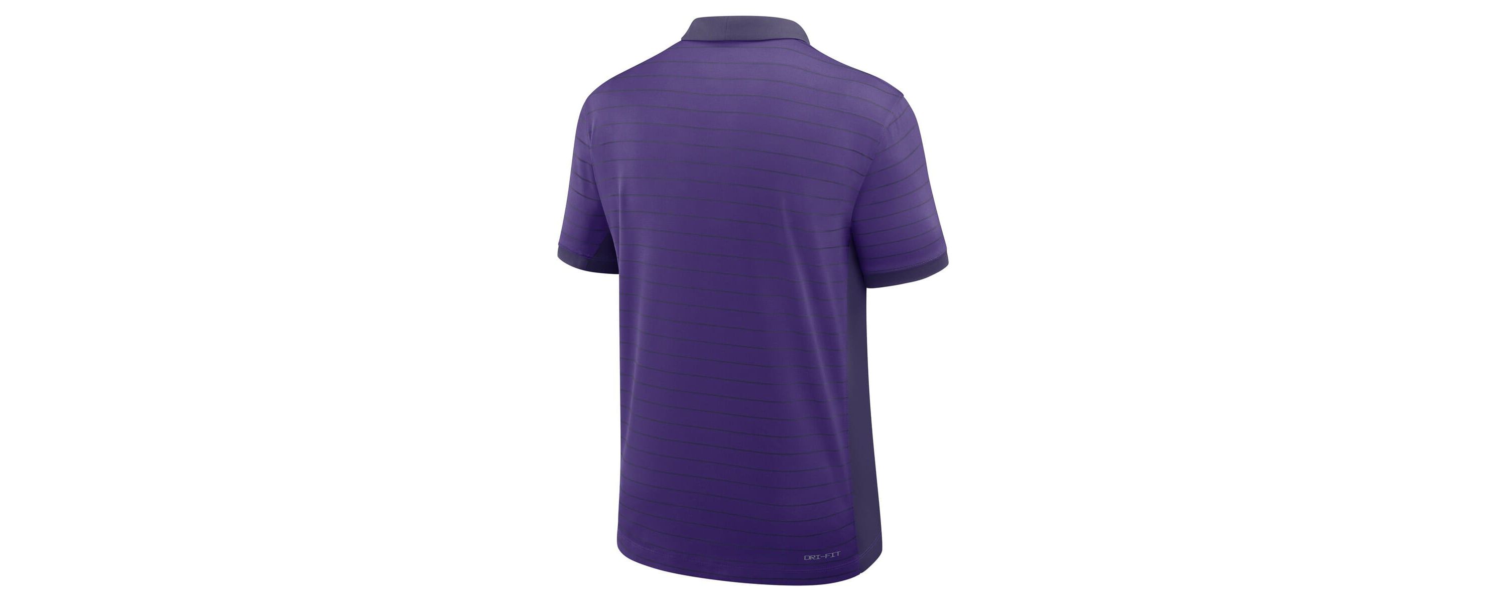 NCAA Nike LSU Tigers 2025 Early Season Coaches Sideline Victory Stripe Dri-FIT Polo