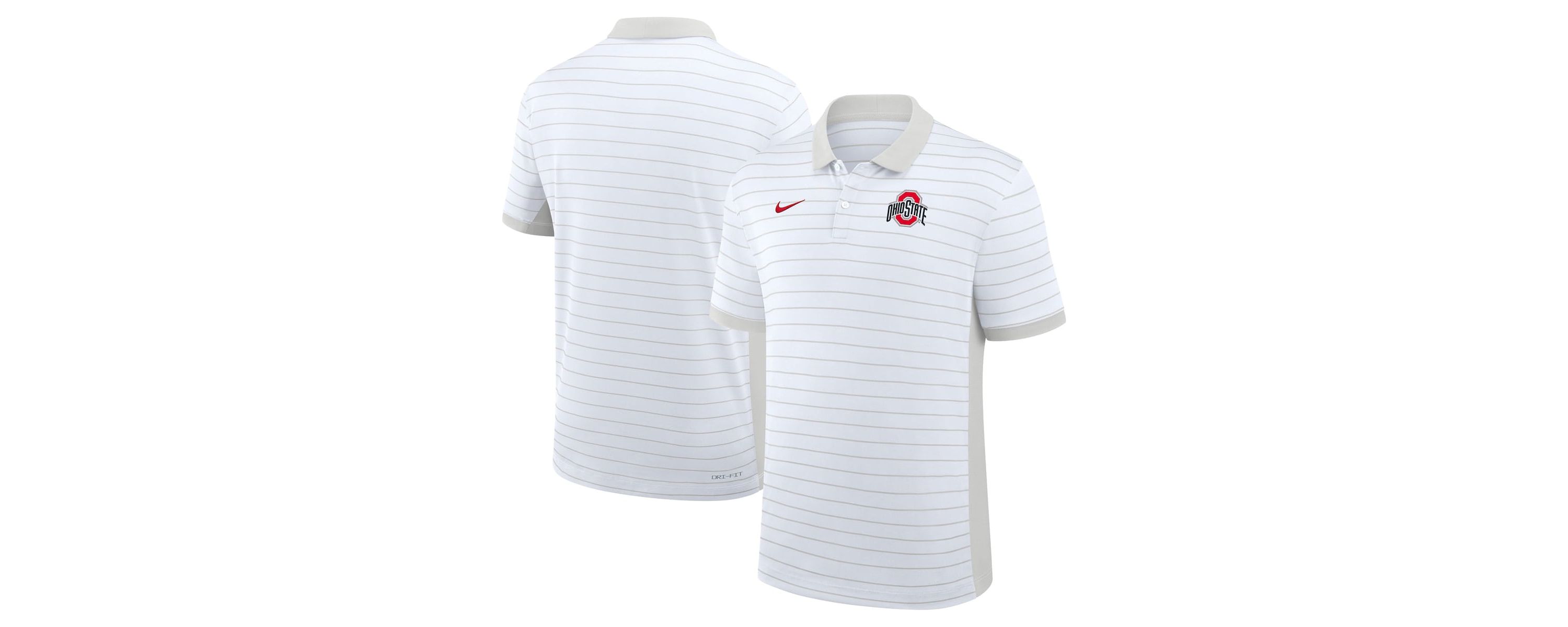 NCAA Nike Ohio State Buckeyes 2025 Early Season Coaches Sideline Victory Stripe Dri-FIT Polo