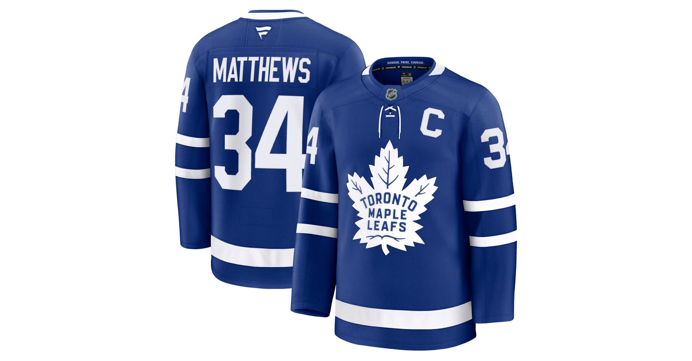 NHL Fanatics Auston Matthews Toronto Maple Leafs Captain Patch Home Premium Jersey