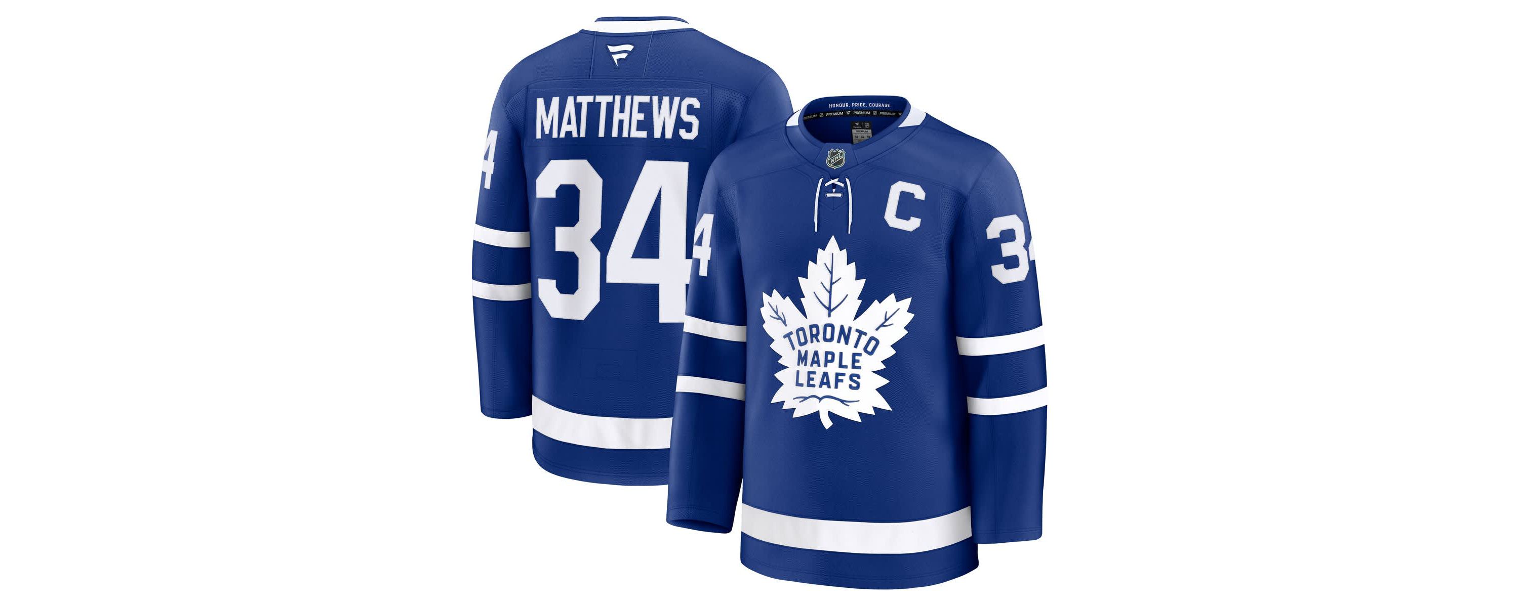 NHL Fanatics Auston Matthews Toronto Maple Leafs Captain Patch Home Premium Jersey