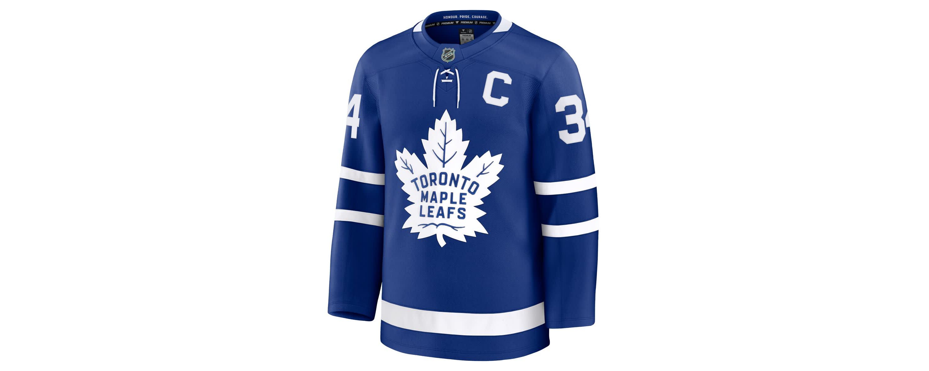NHL Fanatics Auston Matthews Toronto Maple Leafs Captain Patch Home Premium Jersey