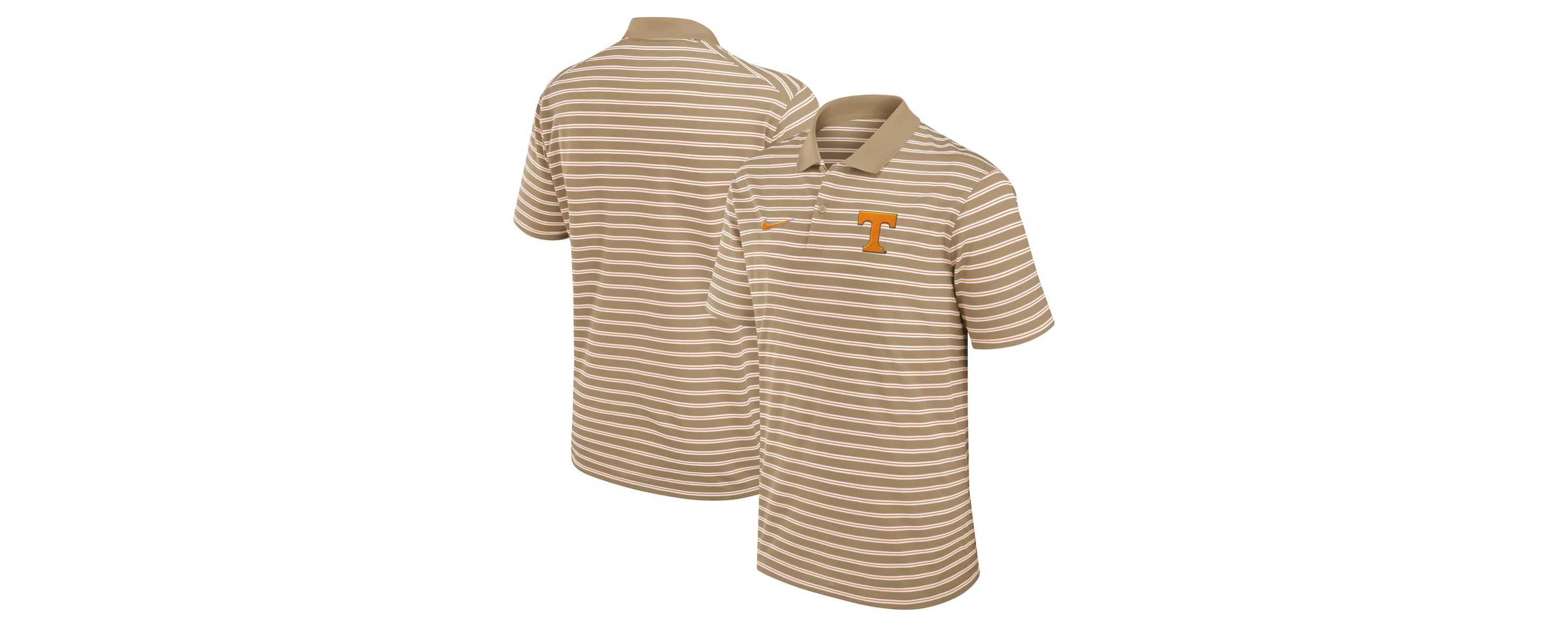 NCAA Nike Tennessee Volunteers Athletic Prep Striped Dri-FIT Polo