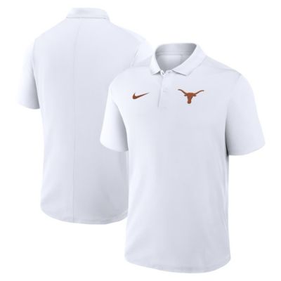 Men's NCAA Nike Texas Longhorns Primetime Victory Primary Logo Performance Polo, White, Small
