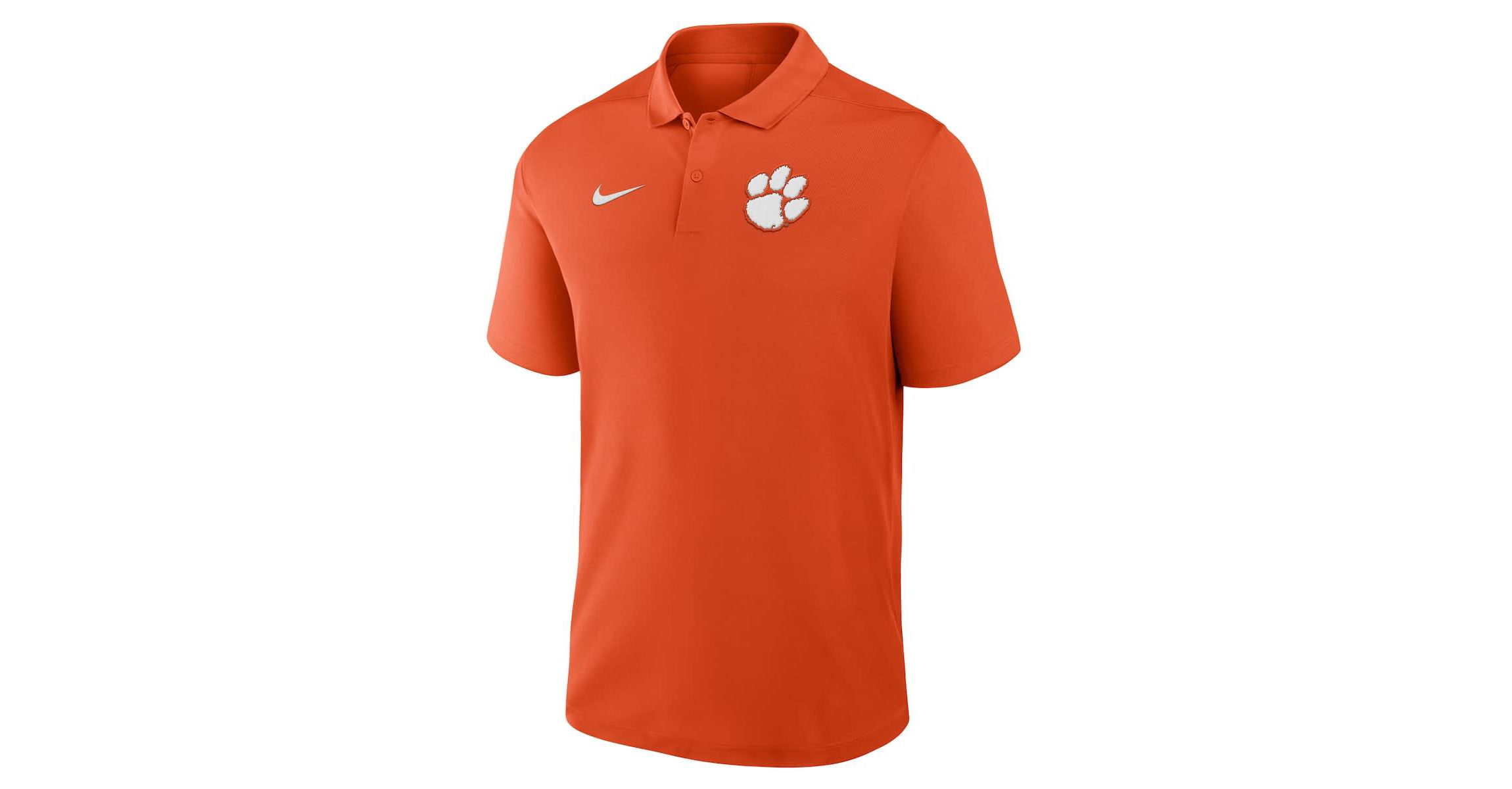 NCAA Nike Clemson Tigers Primetime Victory Primary Logo Performance Polo